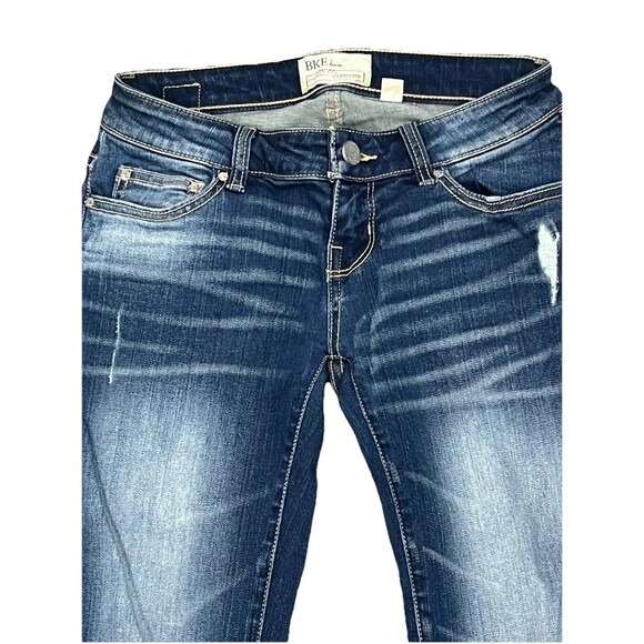 BKE Buckle Jeans Y2K Distress Ripped Straight Low Rise 24 Western Boho‎ Festival - Picture 4 of 6